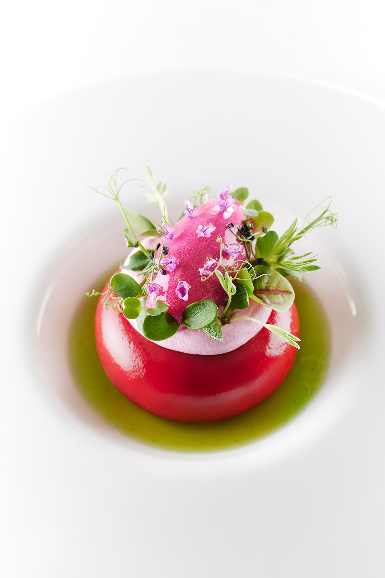 Dessert A L Assiette Figue De Barbarie Rouge Vanille Herbes - Les vergers Boiron